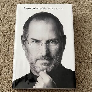 Steve Jobs by Walter Isaacson - Black and White Hardcover